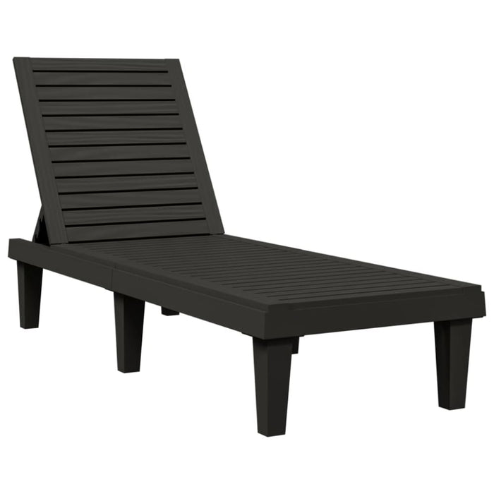 Sun Lounger Black 155x58x83 Cm Polypropylene Tlaoal