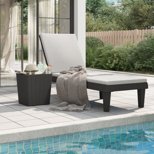 Sun Lounger Black 155x58x83 Cm Polypropylene Tlaoal