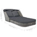 Sun Lounger with Canopy Poly Rattan Anthracite Akakl