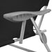 Sun Lounger with Canopy Steel Black Axktx