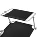 Sun Lounger with Canopy Steel Black Axktx