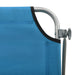 Sun Lounger with Canopy Steel Blue Tobttl