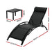 Sun Lounger Chaise Lounge Chair Table Patio Outdoor Setting