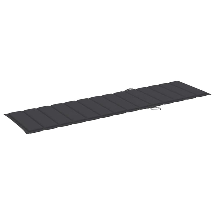Sun Lounger Cushion Anthracite 200x50x3 Cm Fabric Toaonn