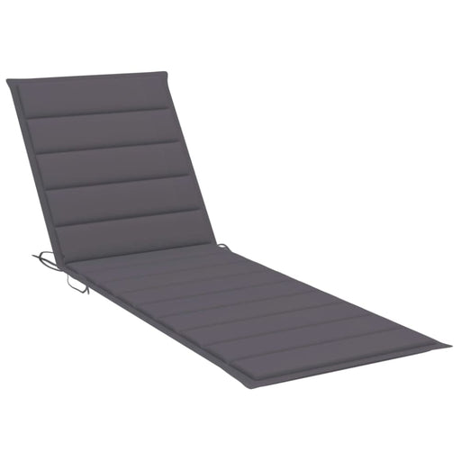 Sun Lounger Cushion Anthracite 200x60x3 Cm Fabric Toaxbt
