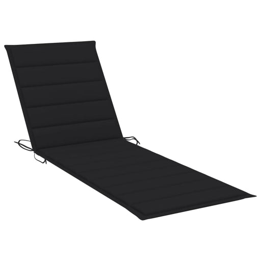 Sun Lounger Cushion Black 200x60x3 Cm Fabric Toaxob