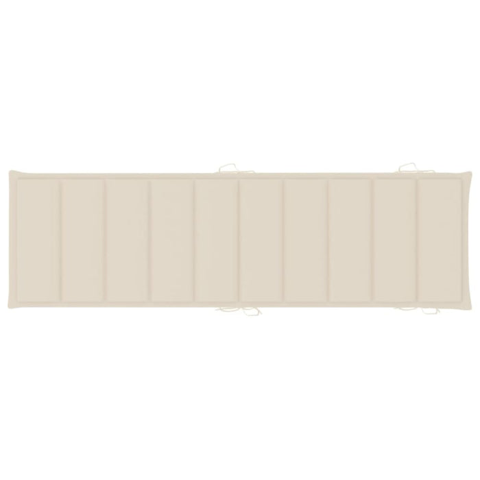 Sun Lounger Cushion Cream 186x58x3 Cm Toaolb