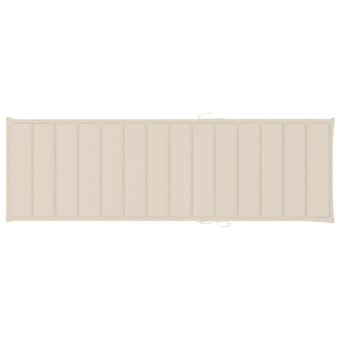 Sun Lounger Cushion Cream 200x60x3 Cm Fabric Toaxbp