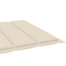 Sun Lounger Cushion Cream 200x60x3 Cm Fabric Toaxbp