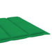 Sun Lounger Cushion Green 200x60x3 Cm Fabric Toaxbn
