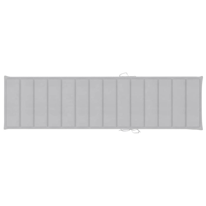 Sun Lounger Cushion Grey 200x50x3 Cm Fabric Toaonk