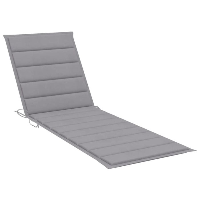 Sun Lounger Cushion Grey 200x70x3 Cm Fabric Toaxok