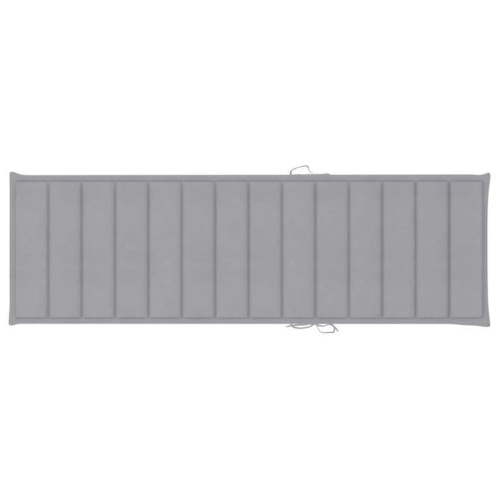 Sun Lounger Cushion Grey 200x70x3 Cm Fabric Toaxok