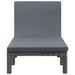 Sun Lounger with Cushion Poly Rattan Anthracite Aiipx