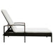 Sun Lounger with Cushion Poly Rattan Brown Axkao