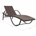 Sun Lounger with Cushion Poly Rattan Brown Axnnt