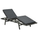Sun Lounger with Cushion Poly Rattan Grey Anoai