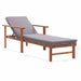 Sun Lounger With Cushion Poly Rattan And Solid Acacia Wood
