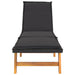 Sun Lounger with Cushion Poly Rattan&solid Wood Acacia