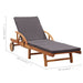Sun Lounger with Cushion Solid Acacia Wood Albxl