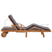 Sun Lounger with Cushion Solid Acacia Wood Albxl