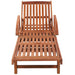 Sun Lounger with Cushion Solid Acacia Wood Axpkp