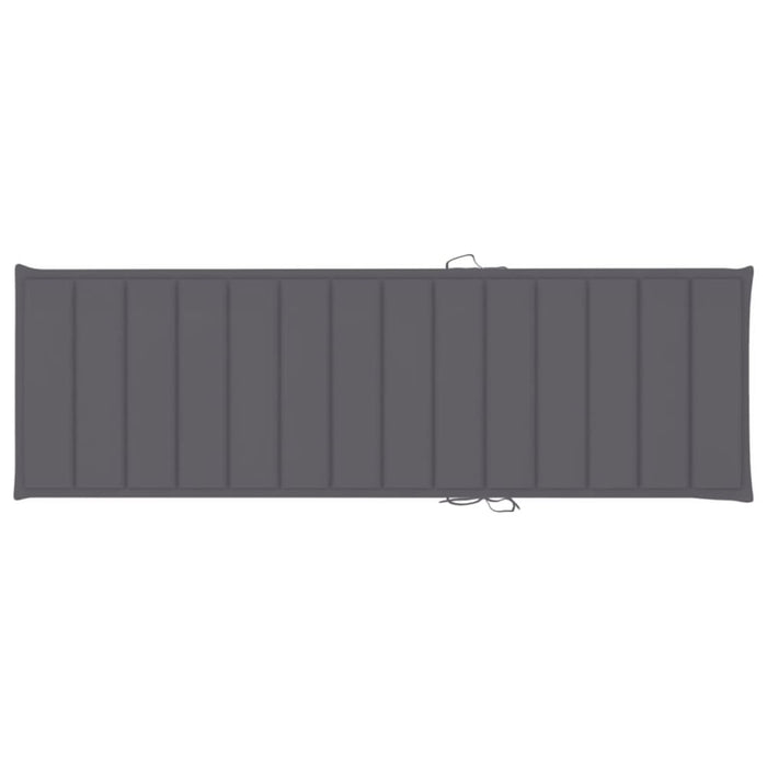 Sun Lounger With Cushion Solid Acacia Wood Tblaoak