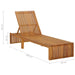 Sun Lounger with Cushion Solid Acacia Wood Tblaolo