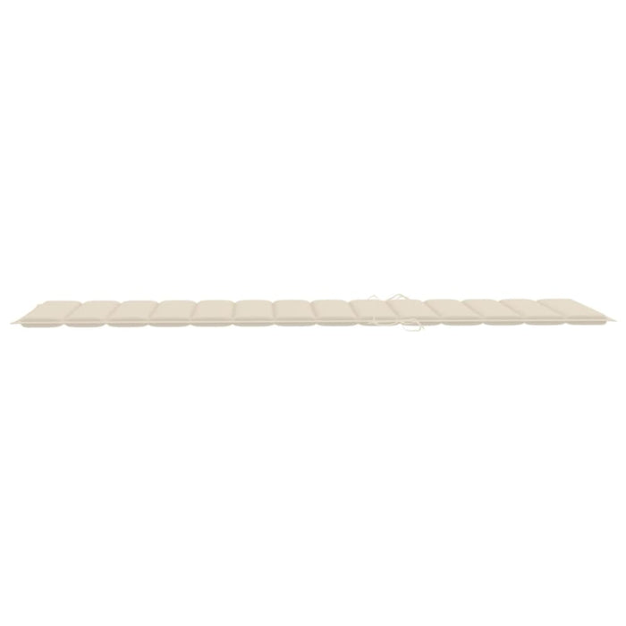 Sun Lounger With Cushion Solid Acacia Wood Tblaopo