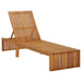Sun Lounger With Cushion Solid Acacia Wood Tblaopo