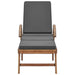 Sun Lounger with Cushion Solid Teak Wood Dark Grey Anbxt