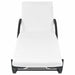 Sun Lounger with Cushion & Table Poly Rattan Black Axnnl