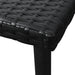 Sun Lounger with Cushion & Table Poly Rattan Black Axnnl