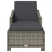 Sun Lounger with Dark Grey Cushion Poly Rattan Toionb