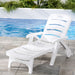 Sun Lounger Folding Chaise Lounge Chair Wheels Patio