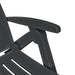 Sun Lounger with Footrest Plastic Anthracite Atpnn