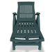 Sun Lounger with Footrest Plastic Green Atpni