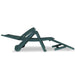 Sun Lounger with Footrest Plastic Green Atpni