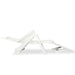 Sun Lounger with Footrest Plastic White Atpnl