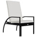 Sun Lounger with Footrest Pe Rattan Black Toilxk