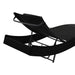 Sun Lounger with Pillow Poly Rattan Black Aaioi