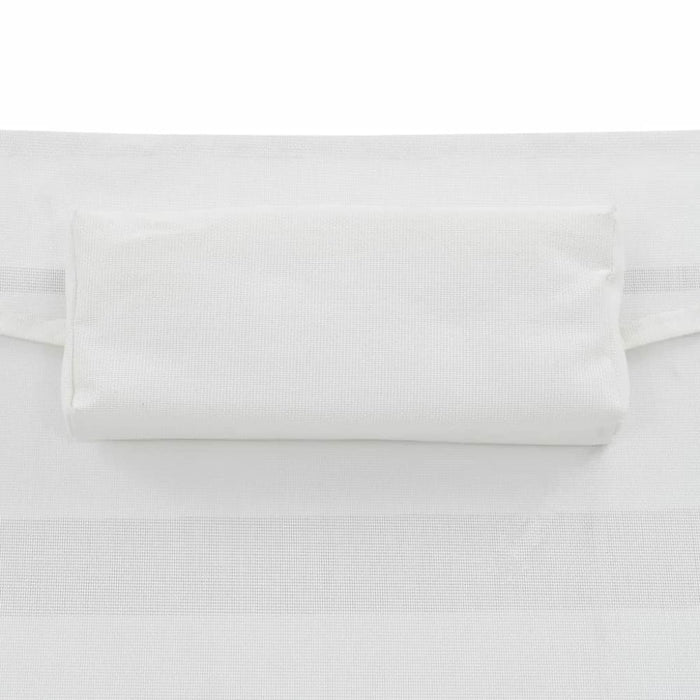 Sun Lounger with Pillow Poly Rattan Black Aaion