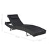 Sun Lounger Poly Rattan and Textilene Black Aankl