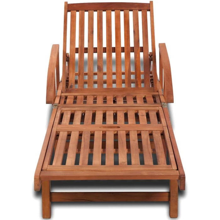 Sun Lounger Solid Acacia Wood Aoaal