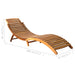 Sun Lounger Solid Acacia Wood Brown Allpb