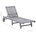 Sun Lounger Solid Acacia Wood Toonix