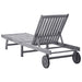 Sun Lounger Solid Acacia Wood Toonix
