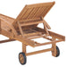 Sun Lounger Solid Teak Wood Anbop