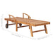 Sun Lounger Solid Teak Wood Anbop