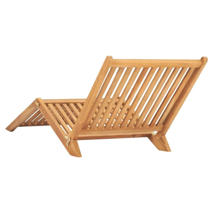 Sun Lounger Solid Teak Wood Tolopx